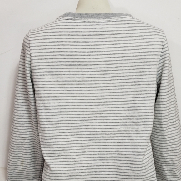 Tommy Hilfiger Gray And White Long Sleeve Top - Picture 4 of 6
